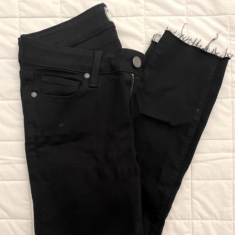 Paige Denim Ripped Black Jeans size 27 (Verdugo Crop)